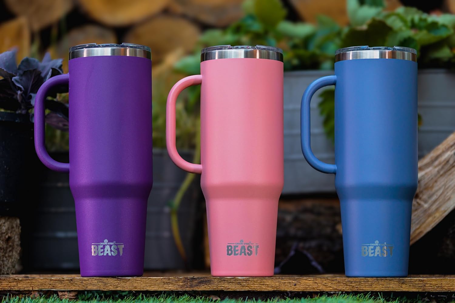 Thumbnail 6 de Beast 50 oz Tumbler with Handle (Deep Purple) — Stainless Steel Vacuum Insulated Travel Cup with Lid