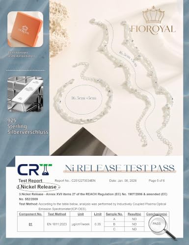 Detalle 2 de FIOROYAL Armband Damen 925 Silber — 3‑lagig, hypoallergen, robust & flexibel