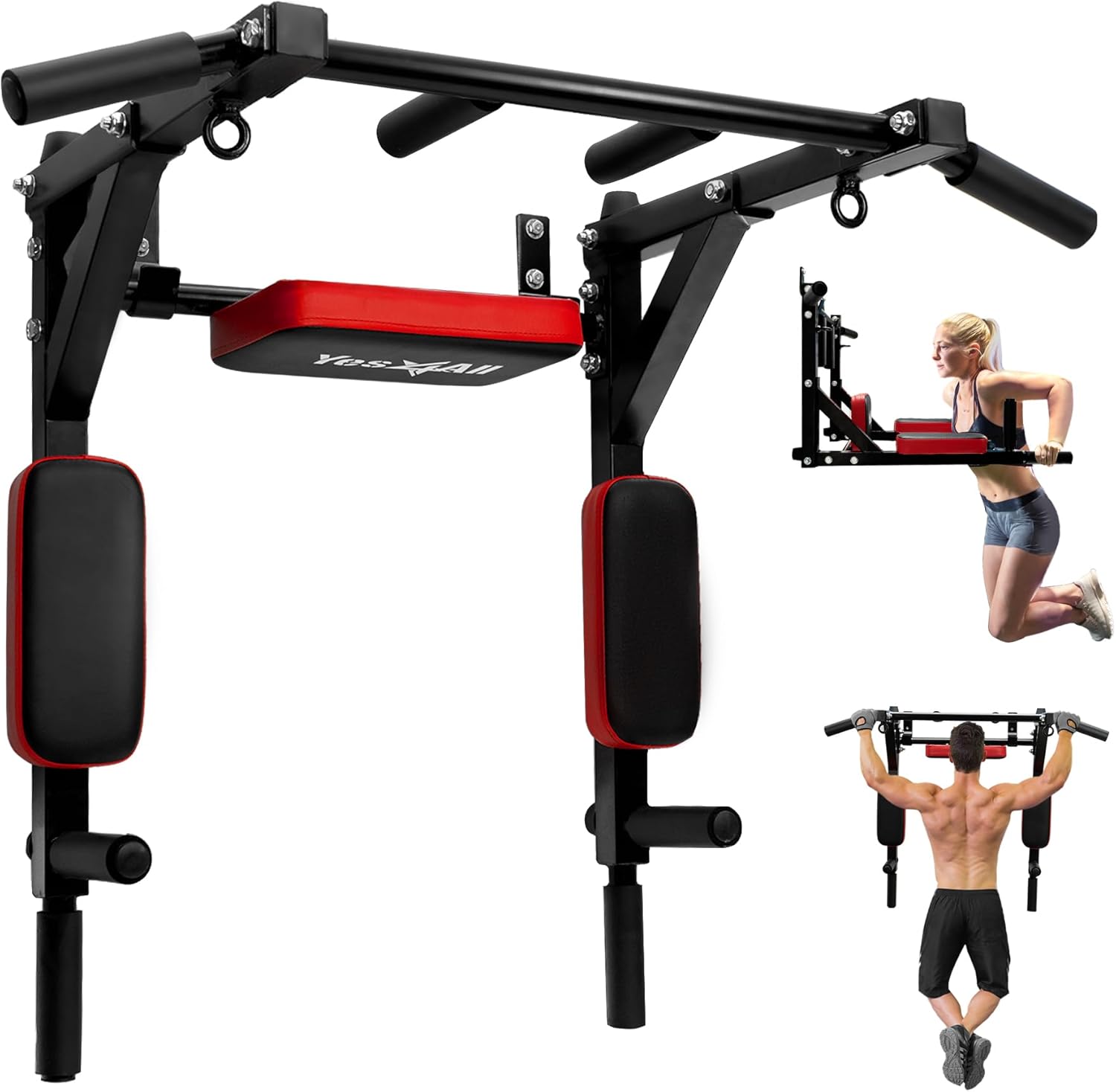 Yes4All Pull Up Bar Wall Mounted 515 lbs