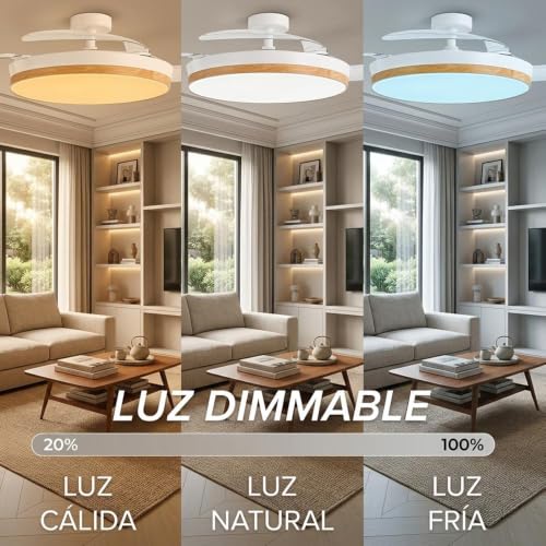 Thumbnail 5 de 3NOD CONCEPT NATURE: Ventilador de Techo con Luz en acabado madera
