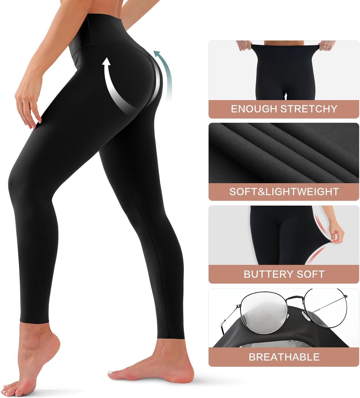 Detalle 1 de CHARMKING Women's Leggings, Polyester-Spandex Blend