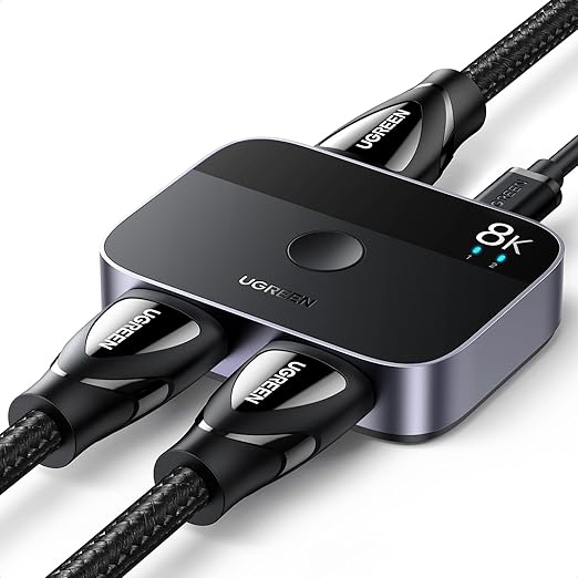 Detalle de UGREEN Switch HDMI 2.1 8K@60Hz 2 Entradas a 1 Salida
