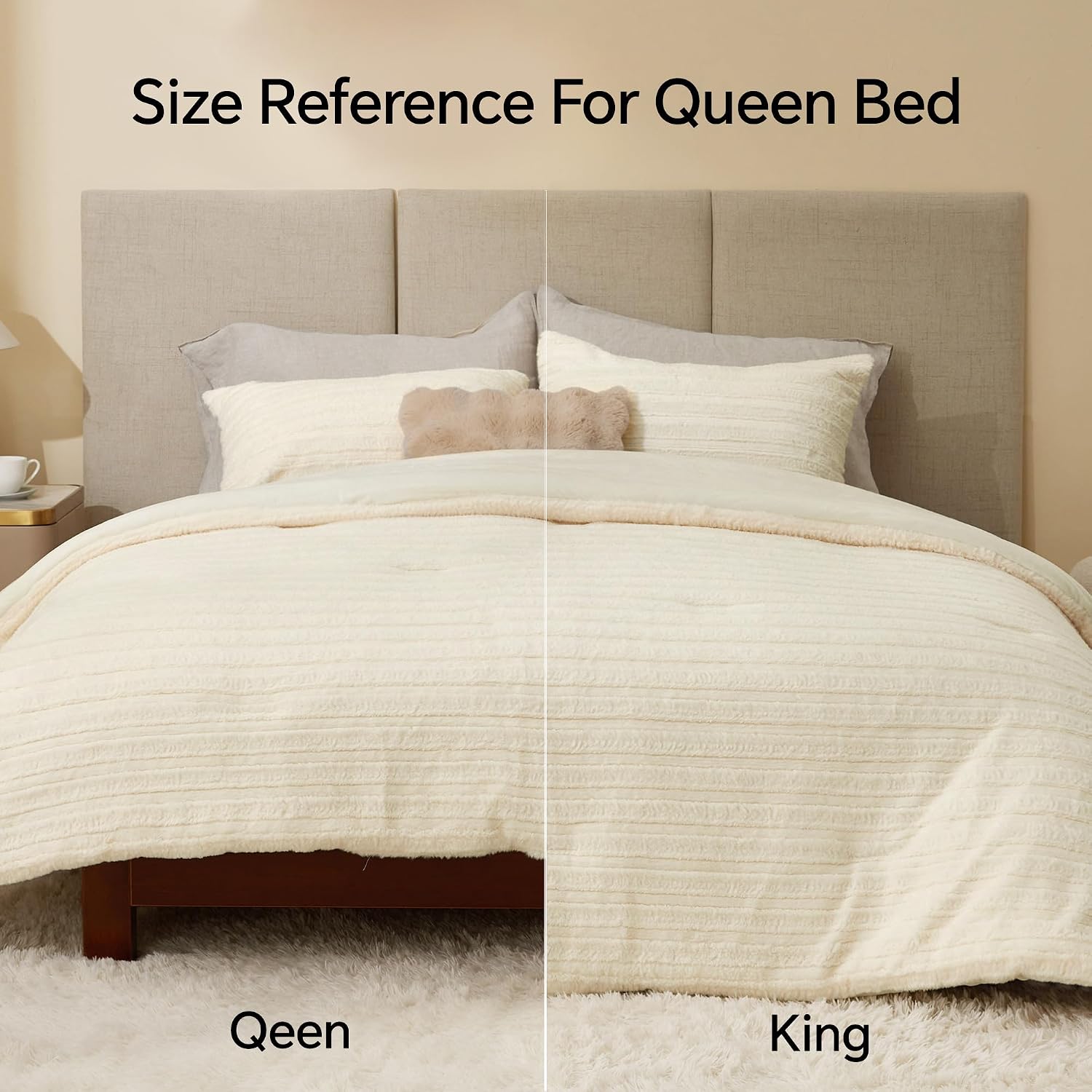 Thumbnail 5 de BEDELITE Queen Plush Faux Fur Comforter Set