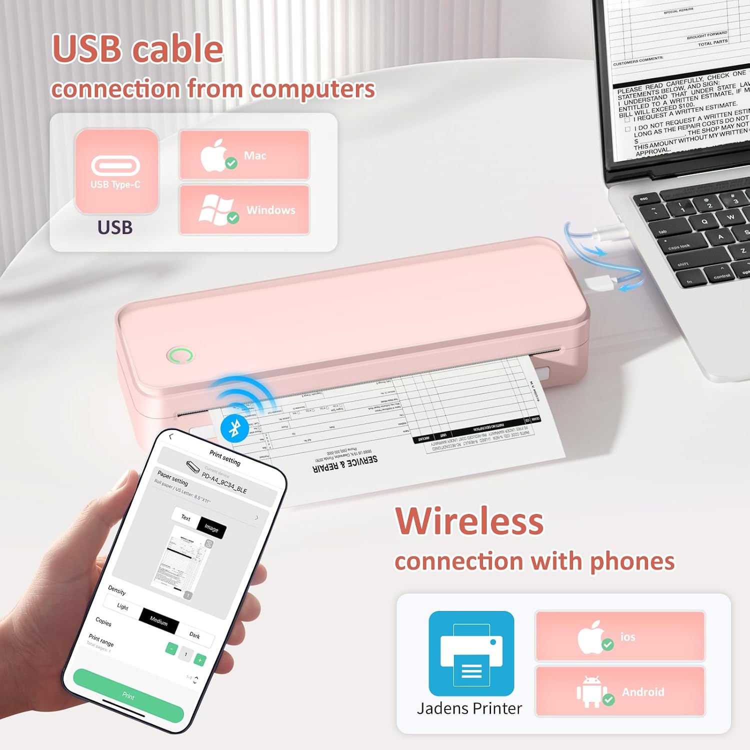 Detalle de Gloryang Inkless Portable Printer 8.5 x 11"