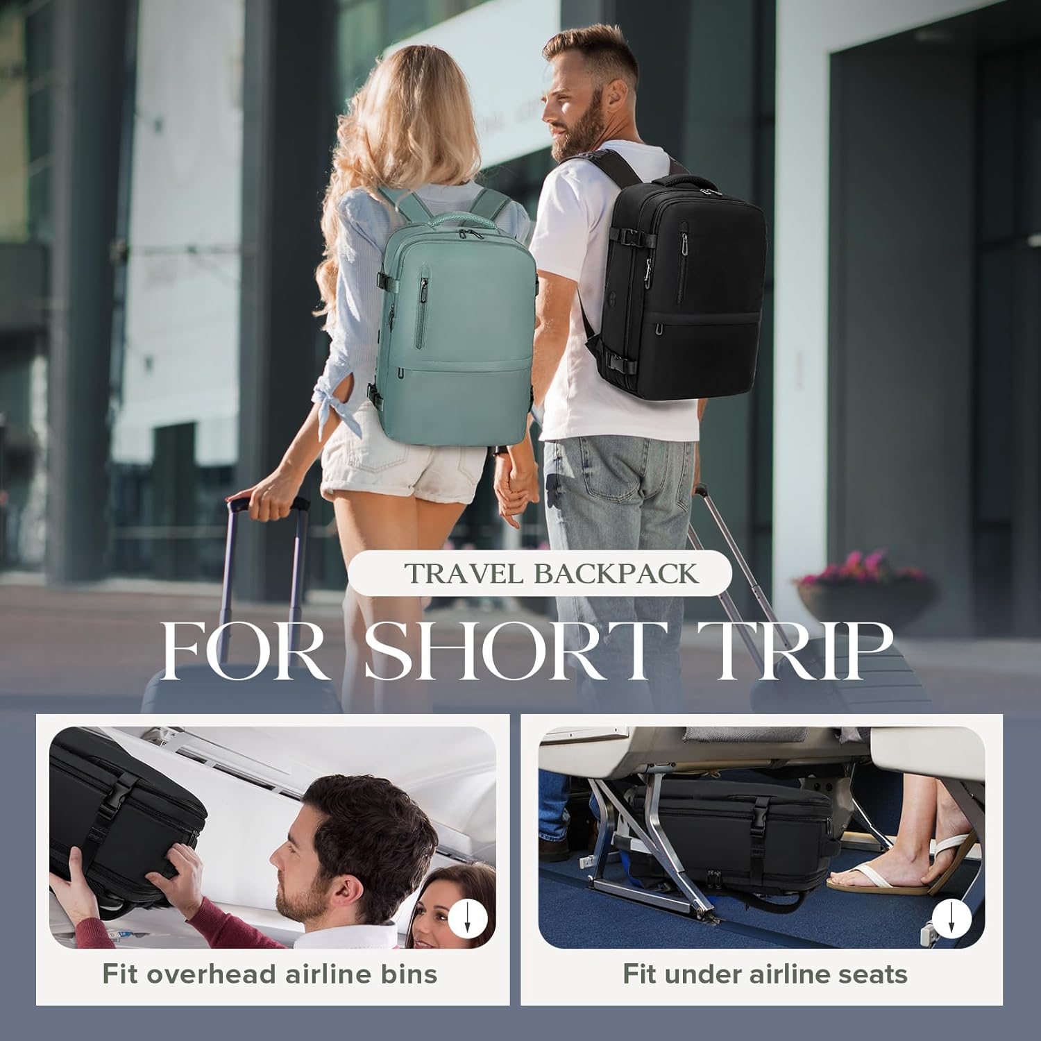 Thumbnail 2 de Hayayu Easyjet Cabin Bag 45x36x20 Underseat – 30L Carry-On Travel Backpack