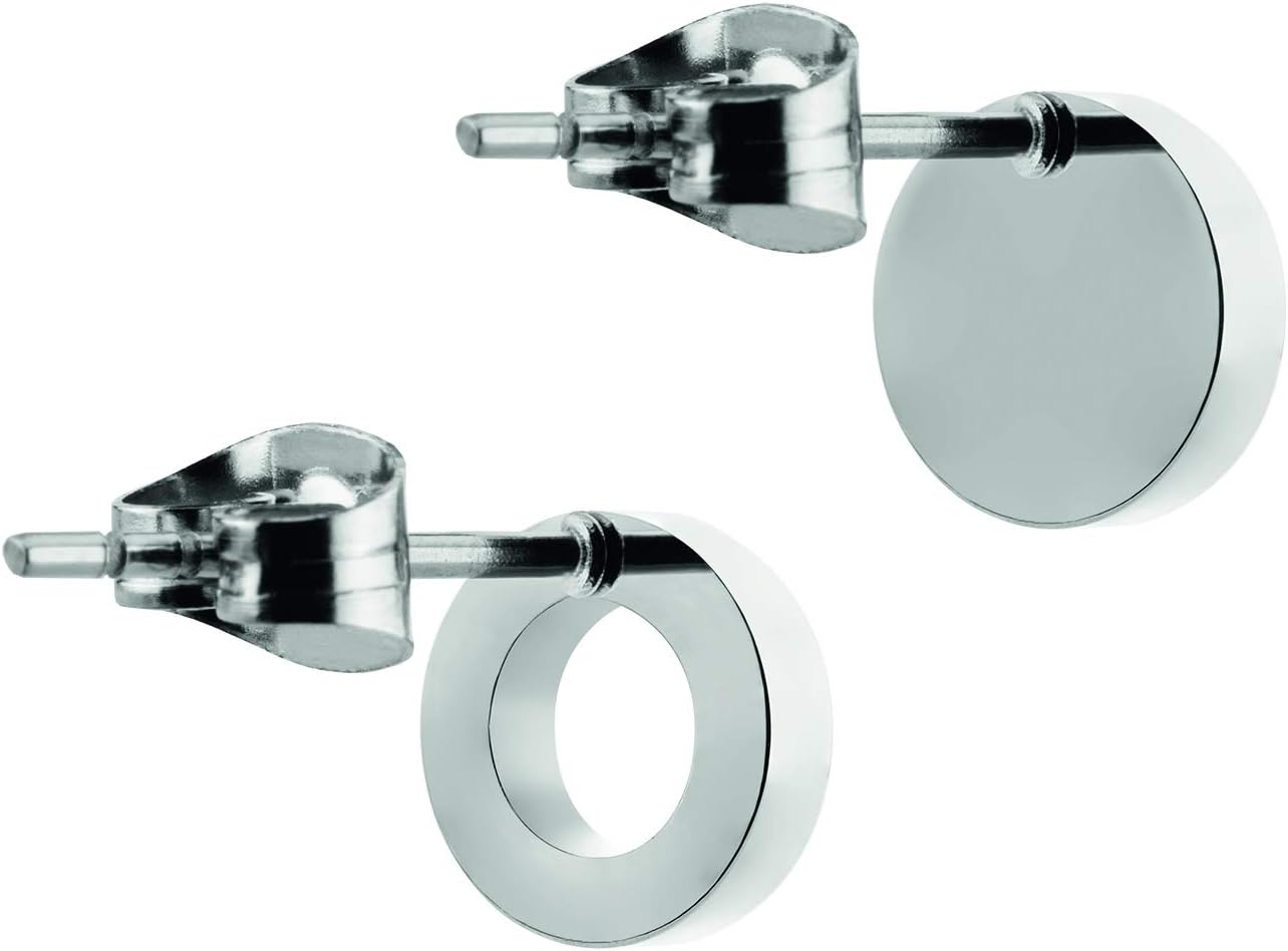 Thumbnail 1 de LIEBESKIND BERLIN Damen-Ohrstecker Basic aus Edelstahl (poliert & mattiert) – kleine Stecker, 7 mm