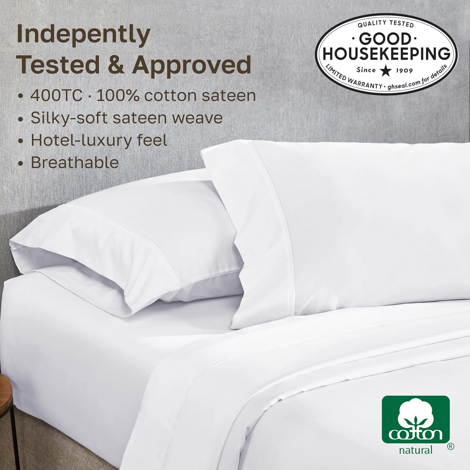 Thumbnail 1 de California Design Den 840307197542 King Pillowcases, 100% Cotton, 400 Thread Count
