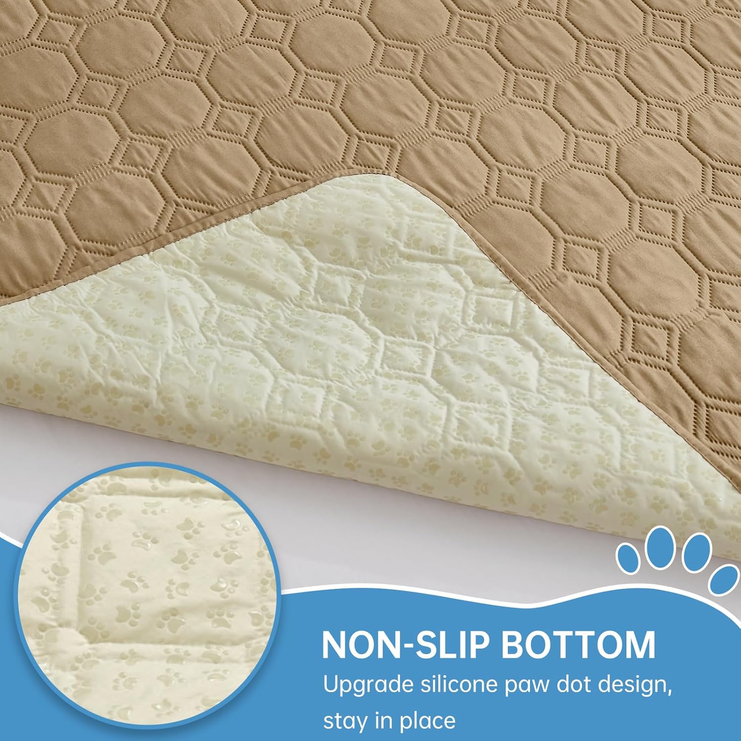 Thumbnail 2 de Guchuang Waterproof Dog Blanket (97×190 cm) – Anti-slip, washable sofa and bed cover in khaki