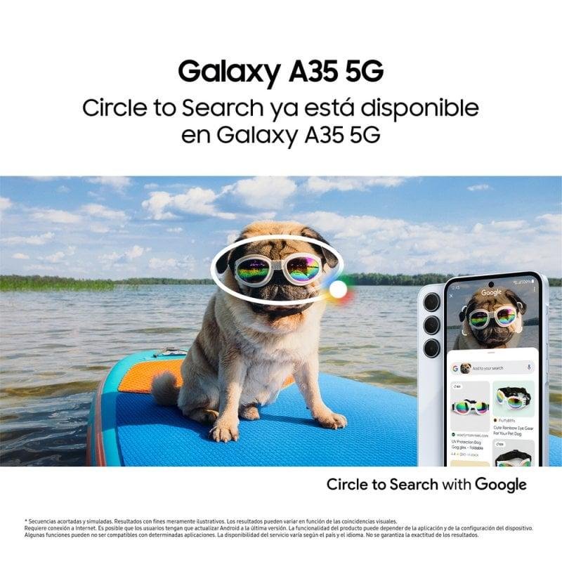 Detalle 2 de Samsung Galaxy A35 5G 6GB 128GB 6.6" Azul: equilibrio entre rendimiento, cámara y resistencia