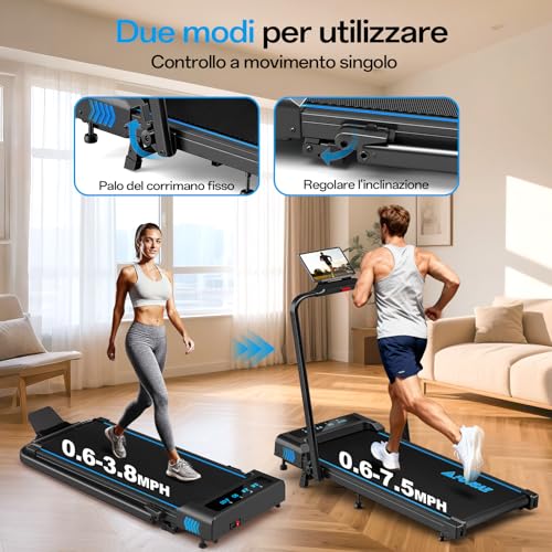 Thumbnail 7 de FOUSAE FITNESS Tapis roulant elettrico pieghevole con inclinazione al 10% e HIIT