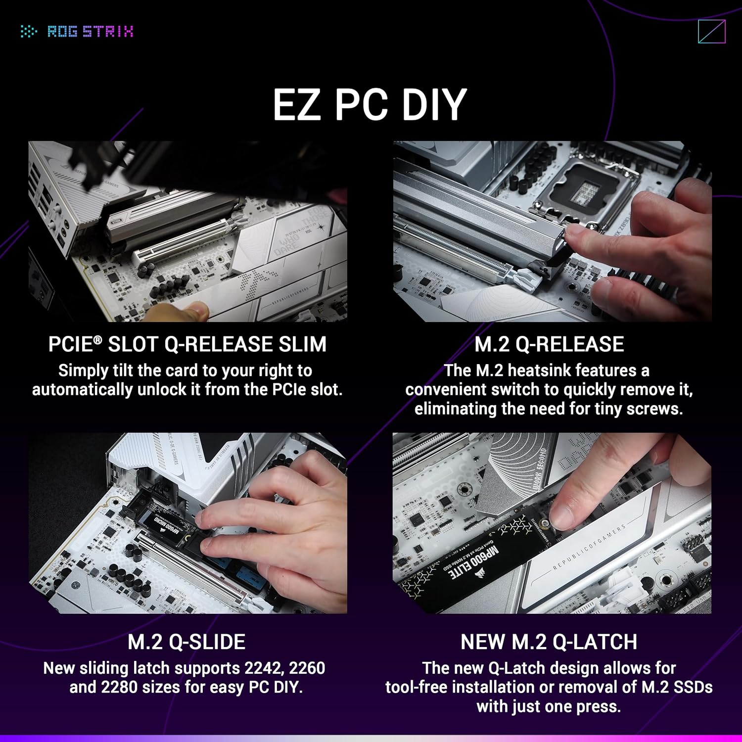 Thumbnail 4 de ASUS ROG STRIX Z890-A Gaming Motherboard 5x M.2 💻