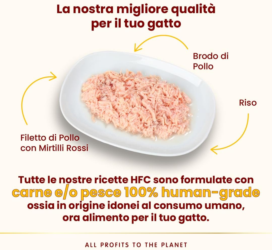 Detalle de Almo Nature HFC Urinary Help: Cibo Umido Monoproteico al Pollo e Mirtilli Rossi per Gatti