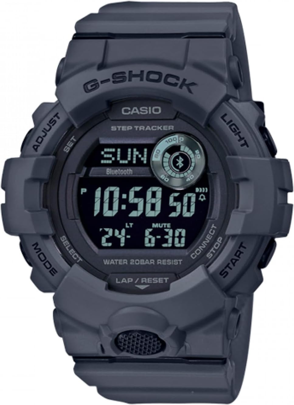 Detalle de Casio Reloj Cuarzo para Hombre GBD-800UC-3ER con dial Digital LCD y correa de Rubber, caqui