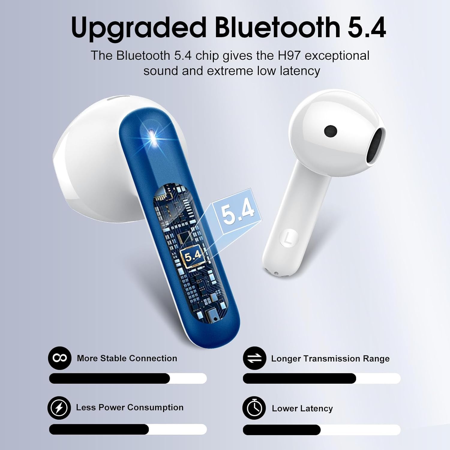 Thumbnail 3 de Wireless Earbuds, 2026 Bluetooth 5.4 In-Ear Earphones with IP7 Waterproofing – 40H Playtime