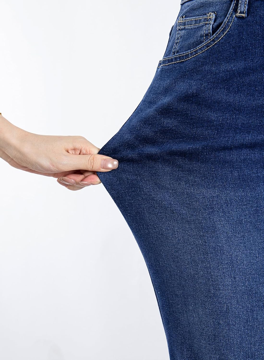 Thumbnail 5 de Sidefeel Women’s Capri Jeans — High-Waisted Straight Leg with Raw Hem