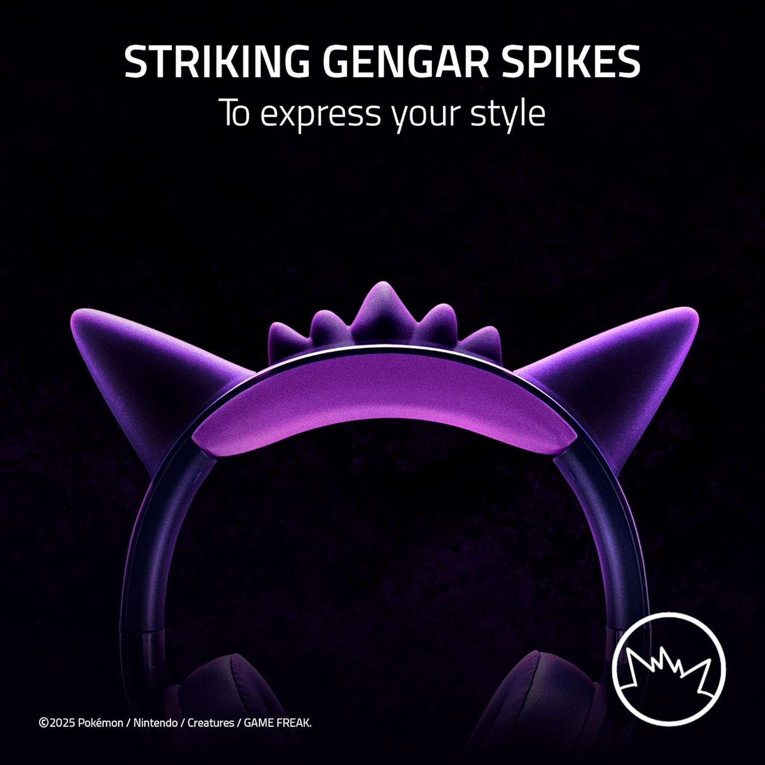 Thumbnail 1 de Razer Kraken Kitty V2 USB Wired Headset: Gengar Spikes Edition