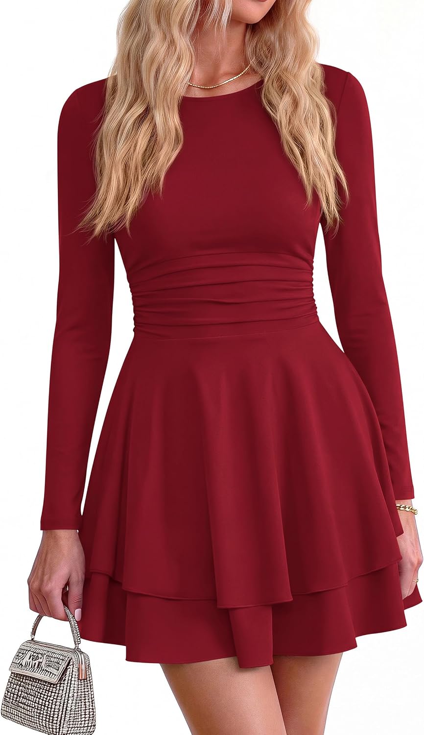 Thumbnail 6 de PRETTYGARDEN Long-Sleeve Mini Dress