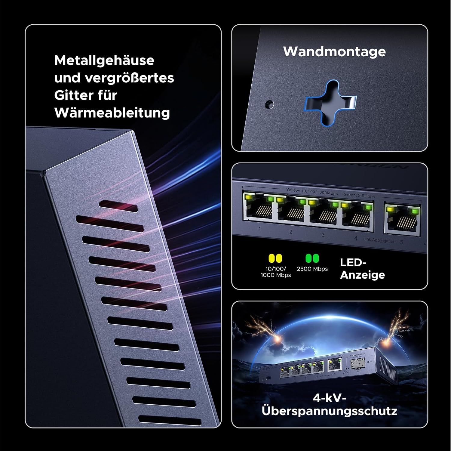 Thumbnail 4 de UGREEN 2.5G LAN Switch 5 Ports