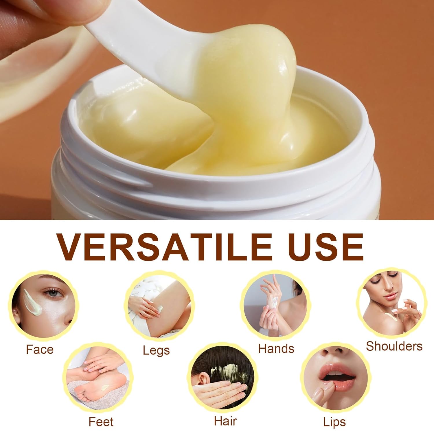 Detalle 2 de Sheabutter Unraffiniert Bio & Roh – 100% reine Shea-Butter für Haut, Haare und Lippen (120 g)