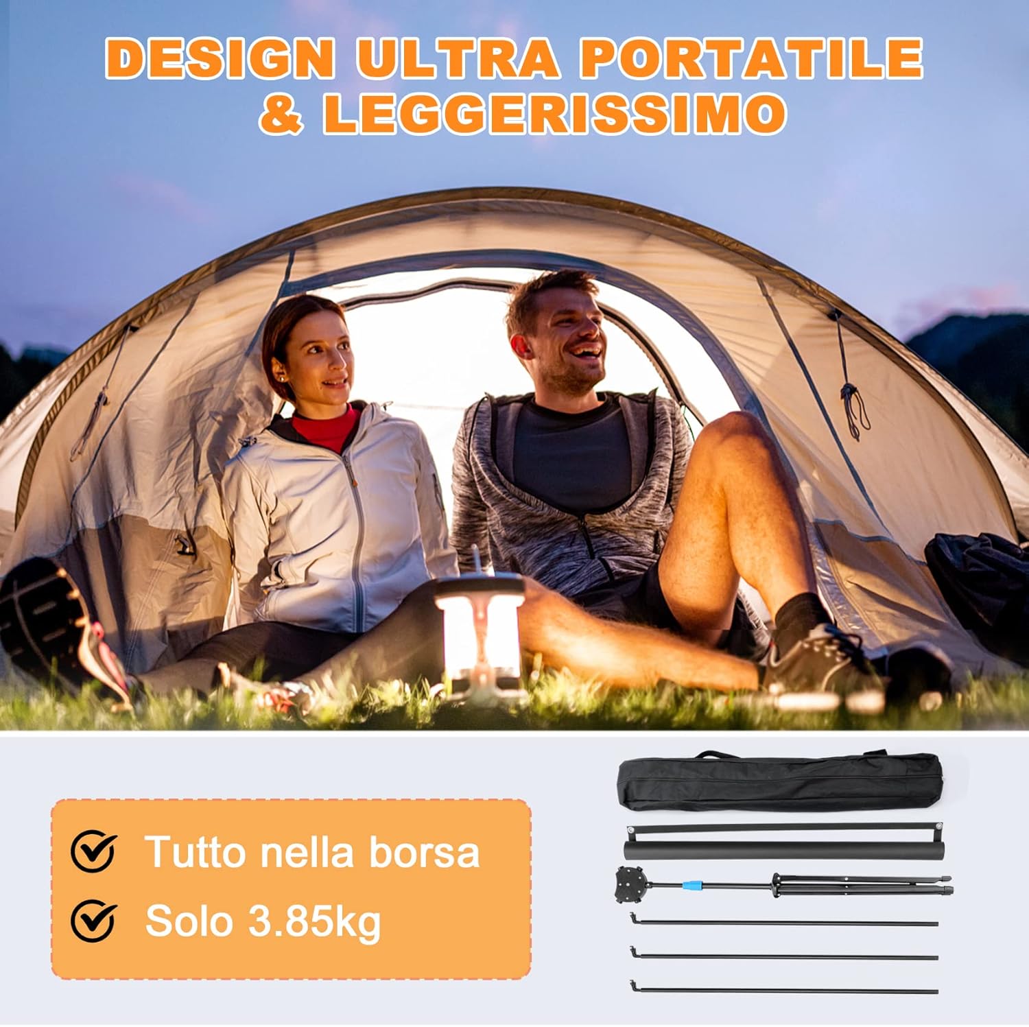 Detalle de VISULAPEX schermo per proiettore 80" 16:9 con supporto da treppiede