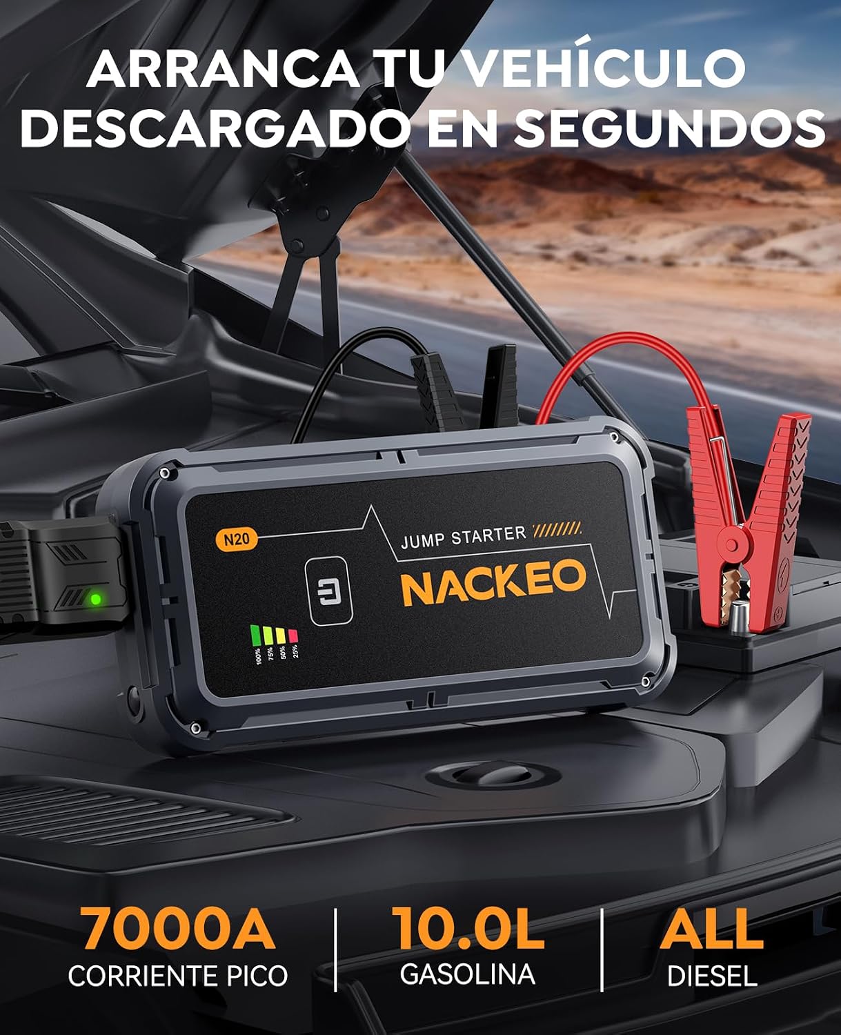 Detalle 2 de NACKEO N20 Avviatore 7000A per auto