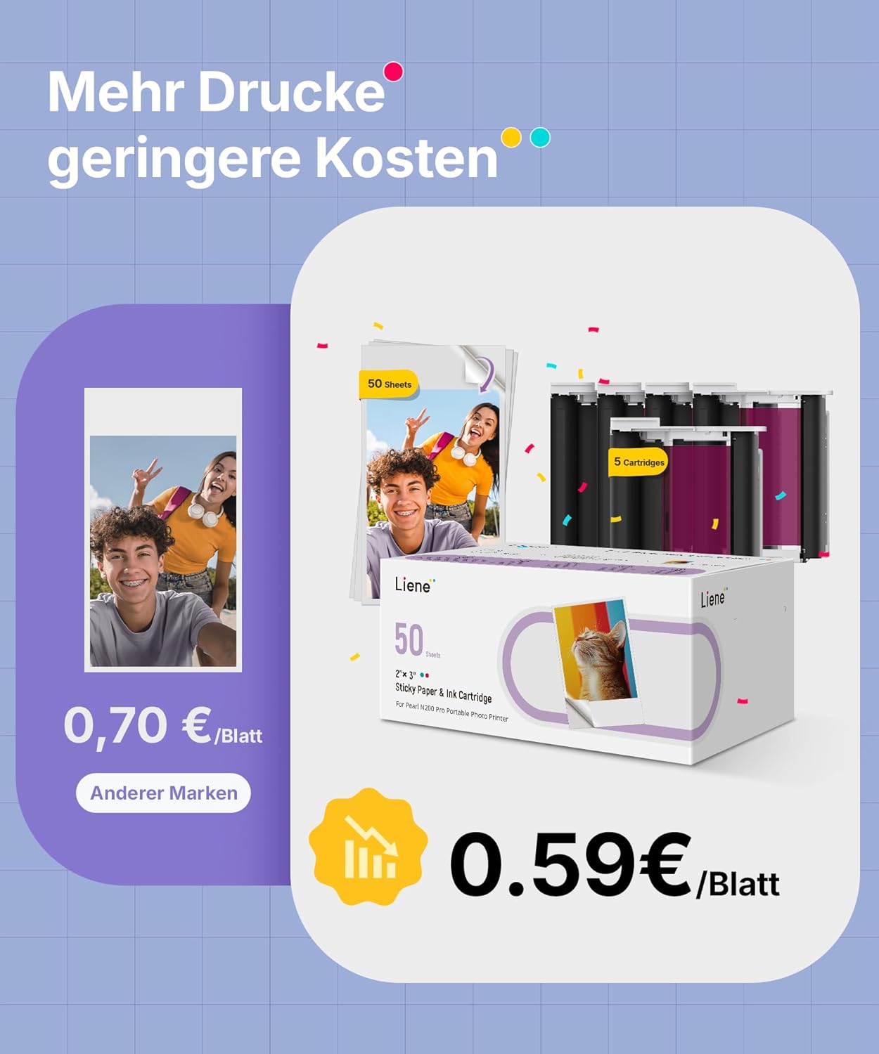 Thumbnail 1 de Liene Pearl N200 Pro Tragbarer Mini Fotodrucker