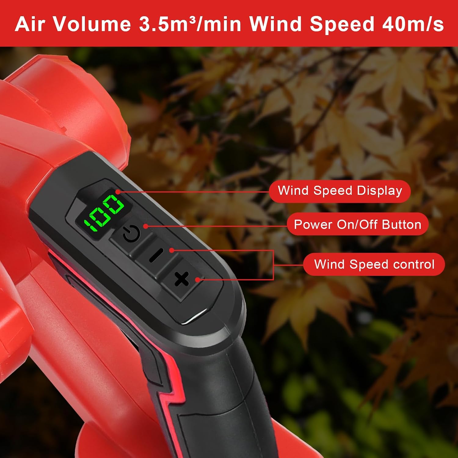 Detalle de Cordless Leaf Blower for Milwaukee 18V M18 Battery – Tool Only
