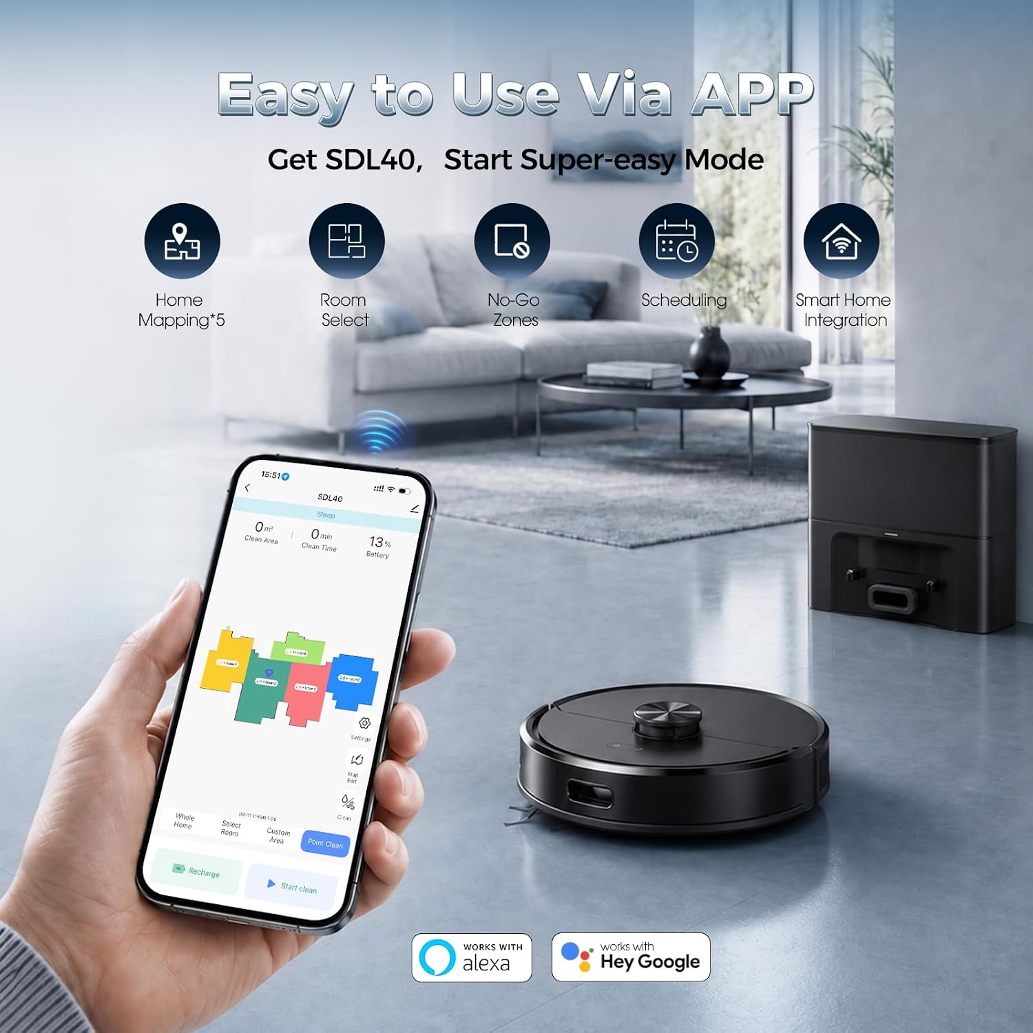 Detalle 2 de Kilgone Robot Vacuum and Mop SDL40