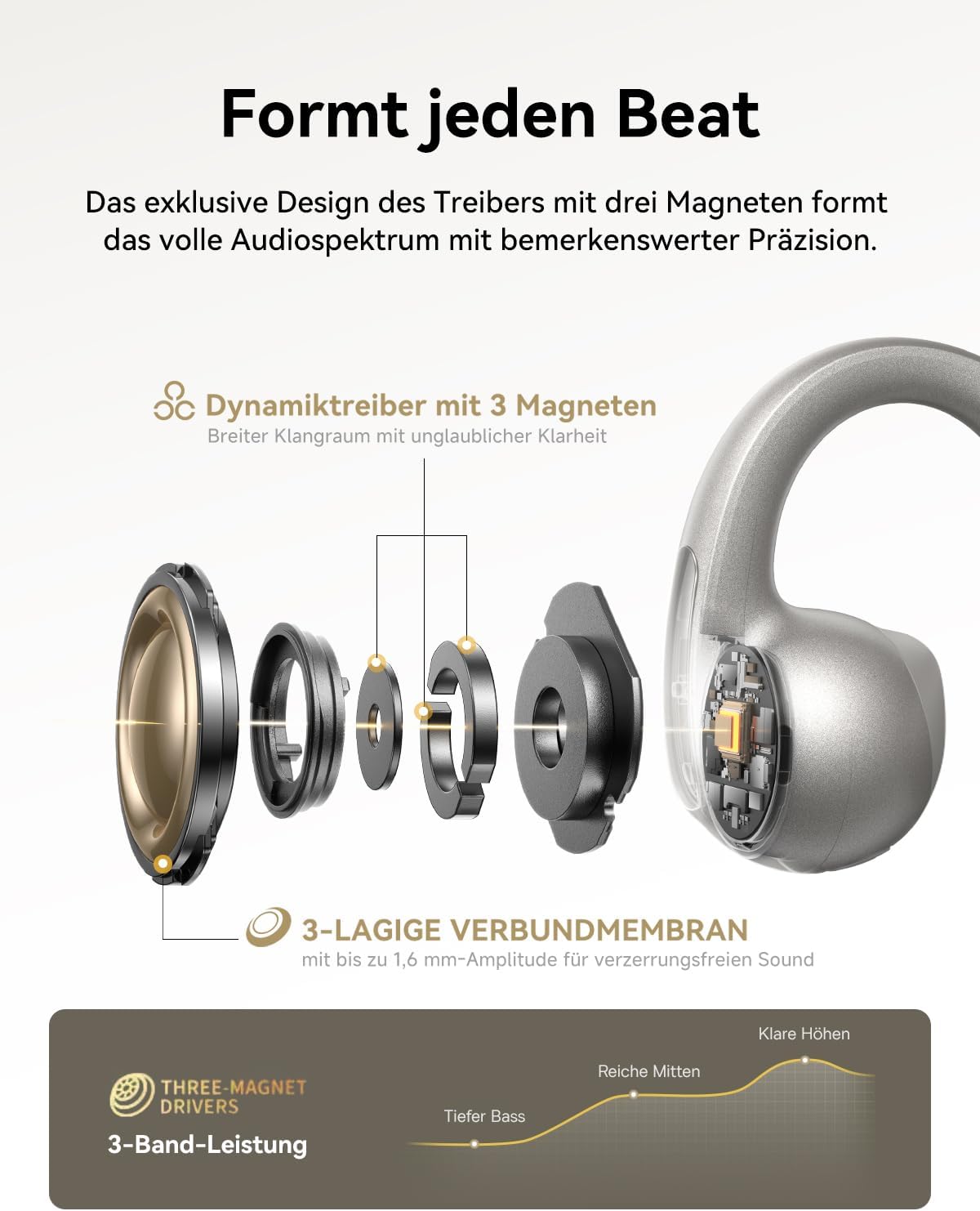 Thumbnail 2 de Baseus MC1 Pro Open Ear Kopfhörer Titan