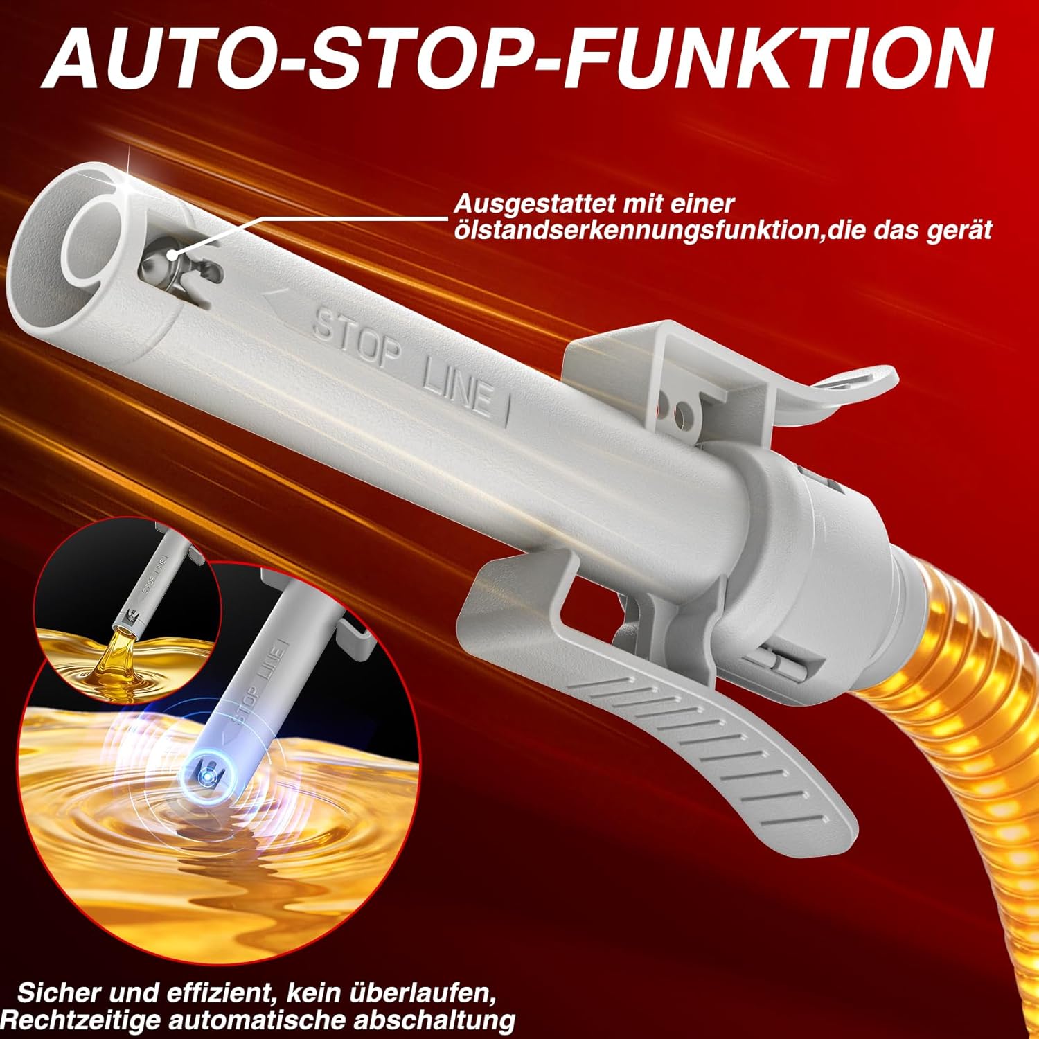 Thumbnail 1 de GZOKMOG Kraftstoffpumpe mit Auto-Stopp-Sensor – 10,6 L/min, USB oder 4 AA-Batterien, inkl. 4 Adapter