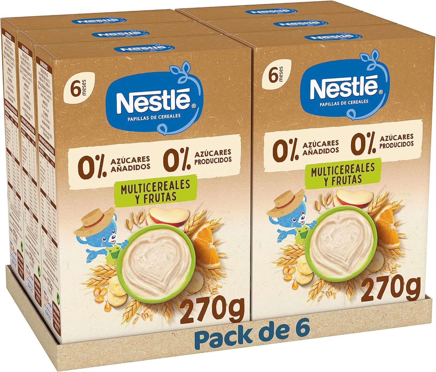 Nestlé 0% Papilla de Cereales Multicereales con Frutas 🍎