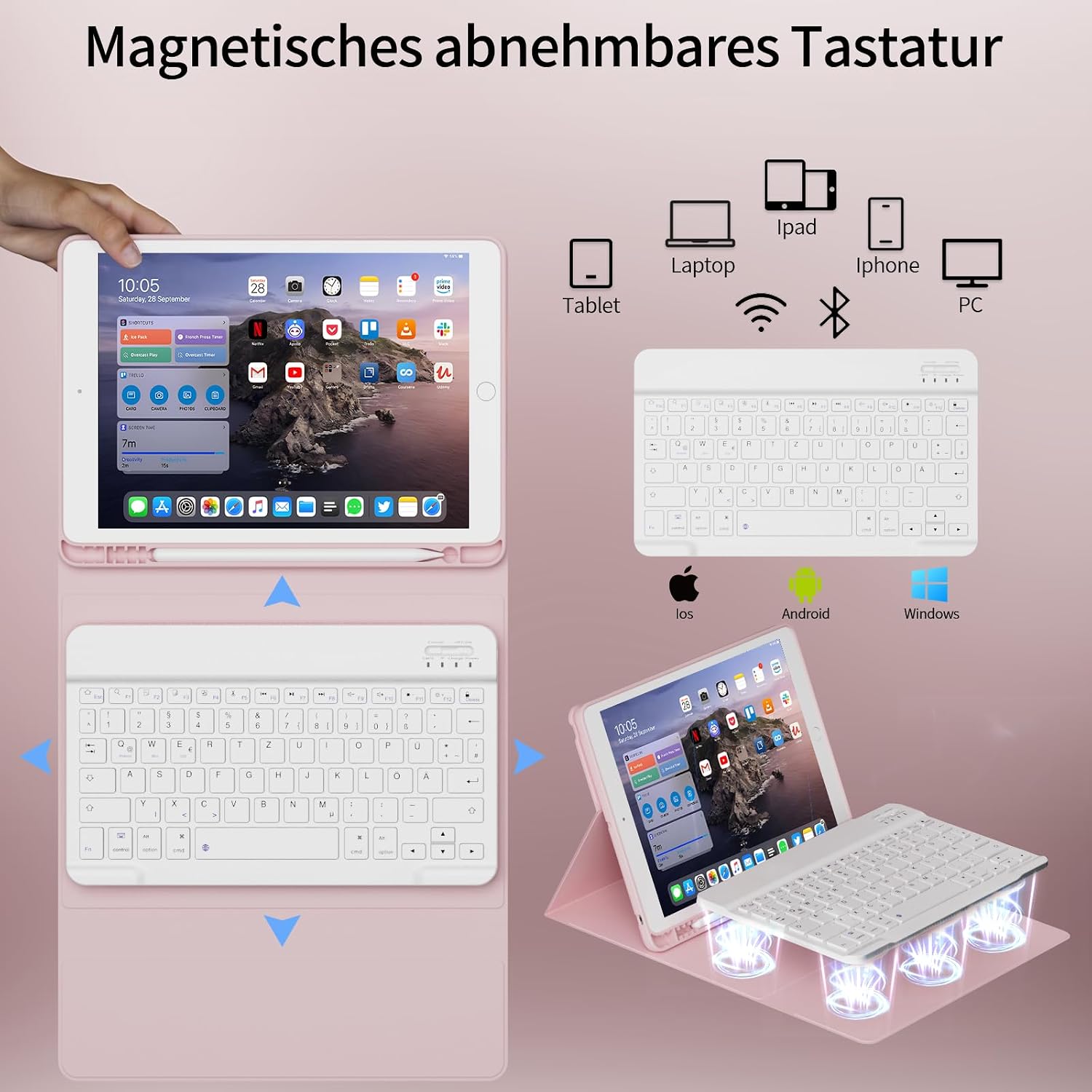 Thumbnail 2 de zoyu Tastaturhülle iPad 10,2 Zoll 9/8/7 Gen