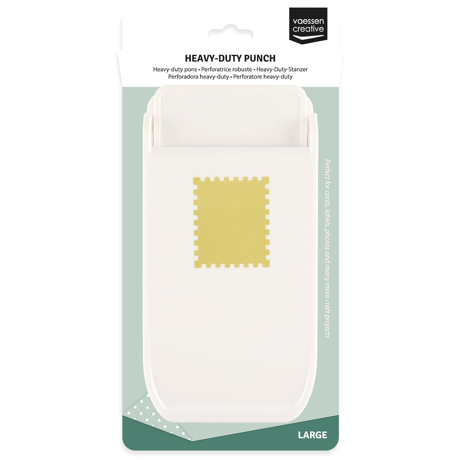 Detalle de Vaessen Creative Perforatrice Timbre Heavy Duty – Motif 5,3 x 6,4 cm pour matériaux épais
