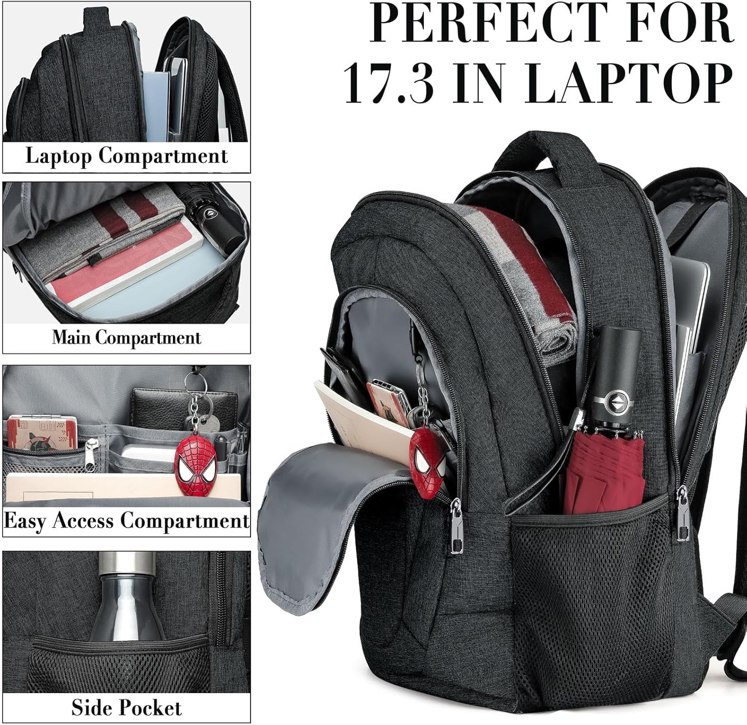 Thumbnail 1 de BIKROD Travel Laptop Backpack: 17-Inch Extra Large, Water-Resistant & Anti-Theft with Comfy Support