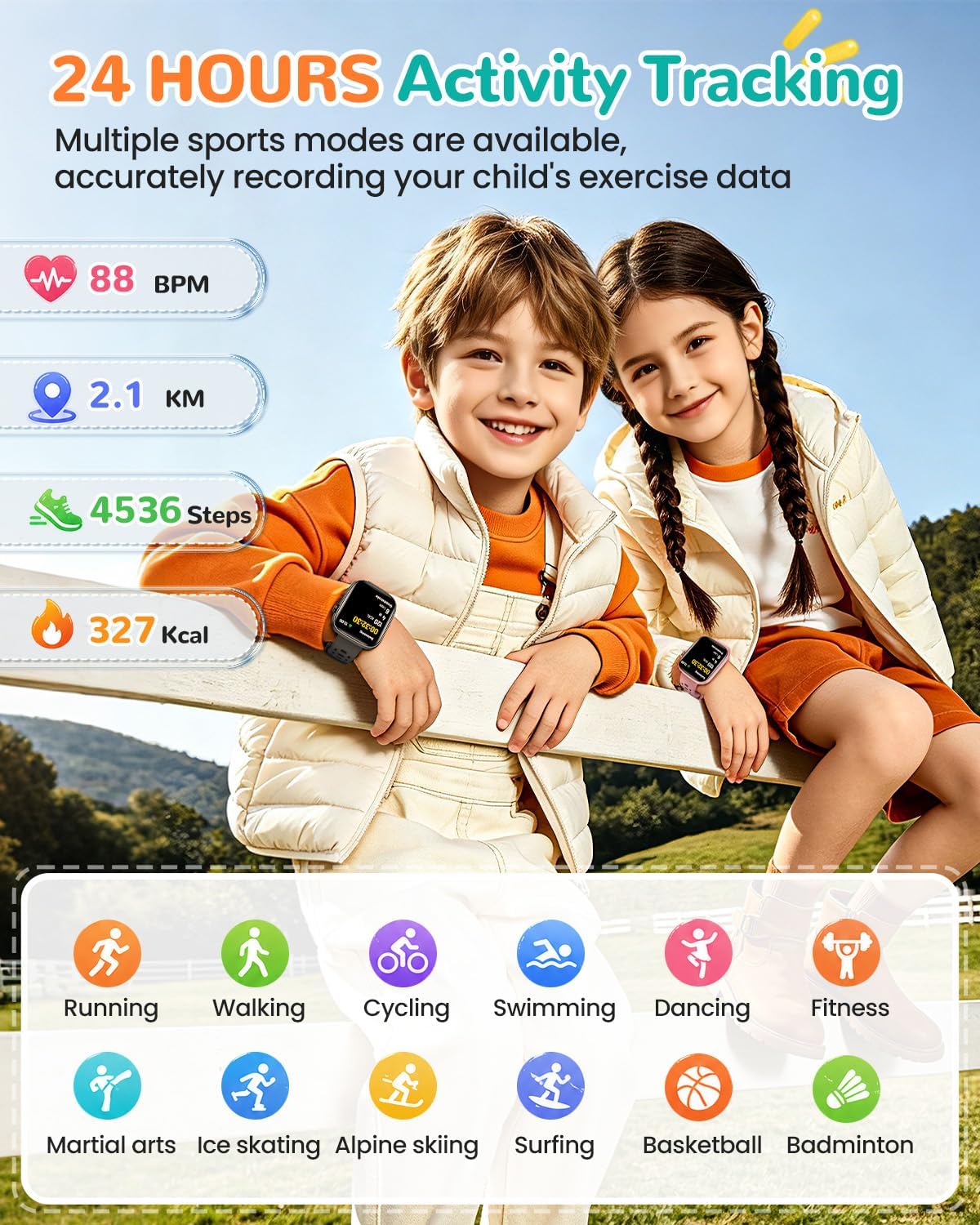 Detalle de RUXINGX Kids Smart Watch 1.83-Inch