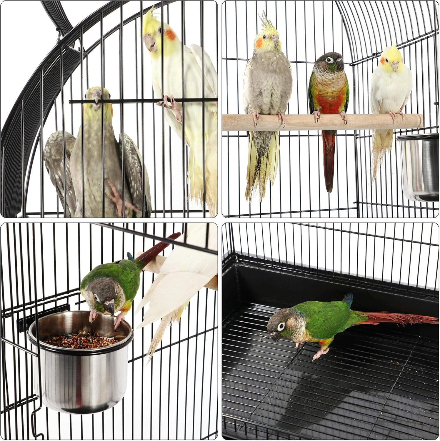 Detalle 2 de Yaheetech Vogelvoliere großer Vogelkäfig mit Türen – 59 x 59 x 150 cm