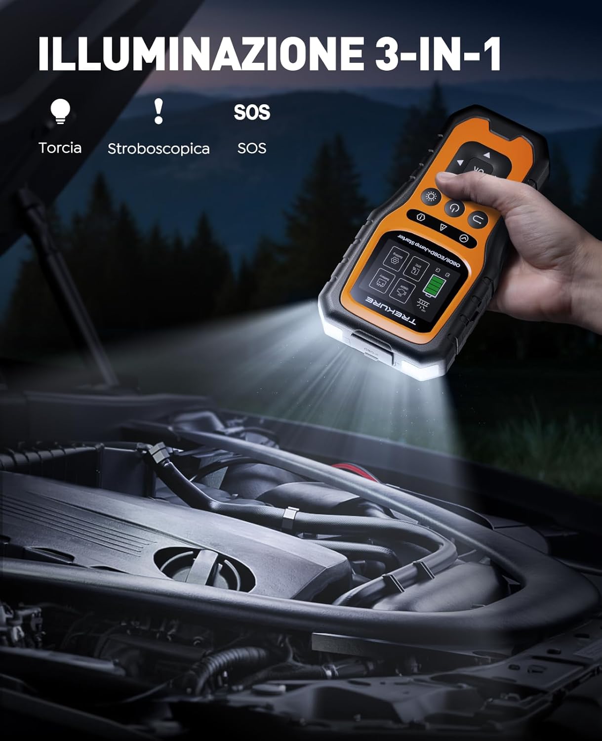 Thumbnail 5 de TREKURE TK40 Booster Avviamento Auto con OBD2: Diagnostica, 6000 A, Power Bank 16800 mAh