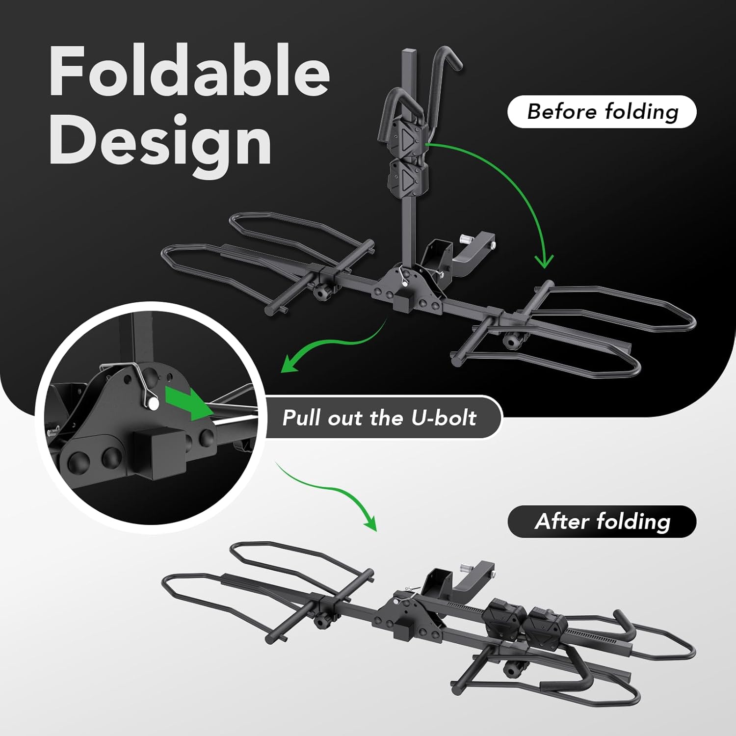 Thumbnail 2 de TrailXpert 2-Bike Hitch Mount Rack for E-Bikes & Fat Tires (2-inch receiver)