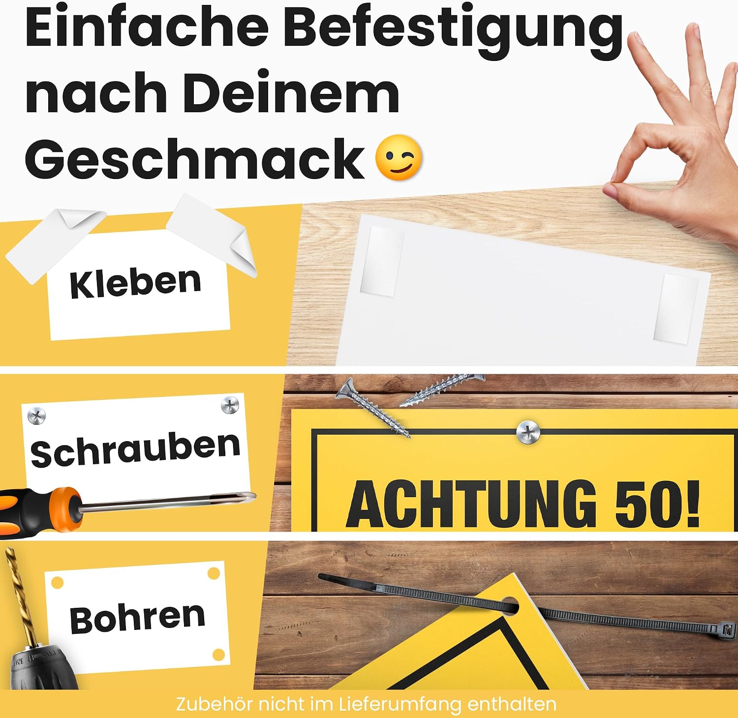 Thumbnail 5 de DankeDir! 50 Heißer Feger – Schild 30 x 20 cm als Geburtstagsdeko und Karte zum 50. Geburtstag