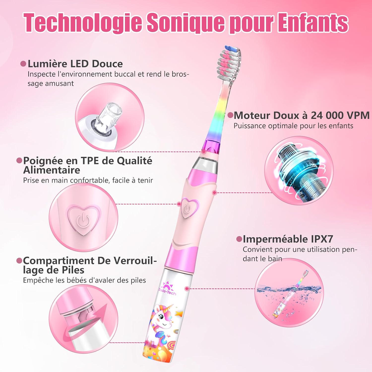 Detalle 2 de Brosse à dents électrique enfant 3–12 ans 🪥