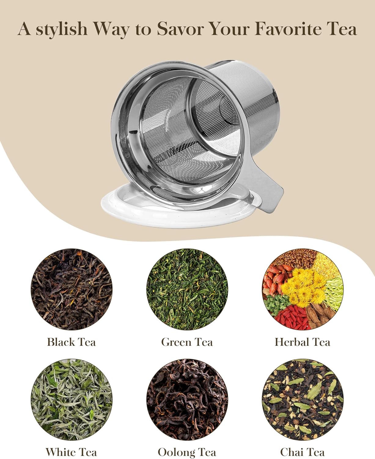 Thumbnail 6 de MALACASA Ceramic Tea Mug, 18 oz
