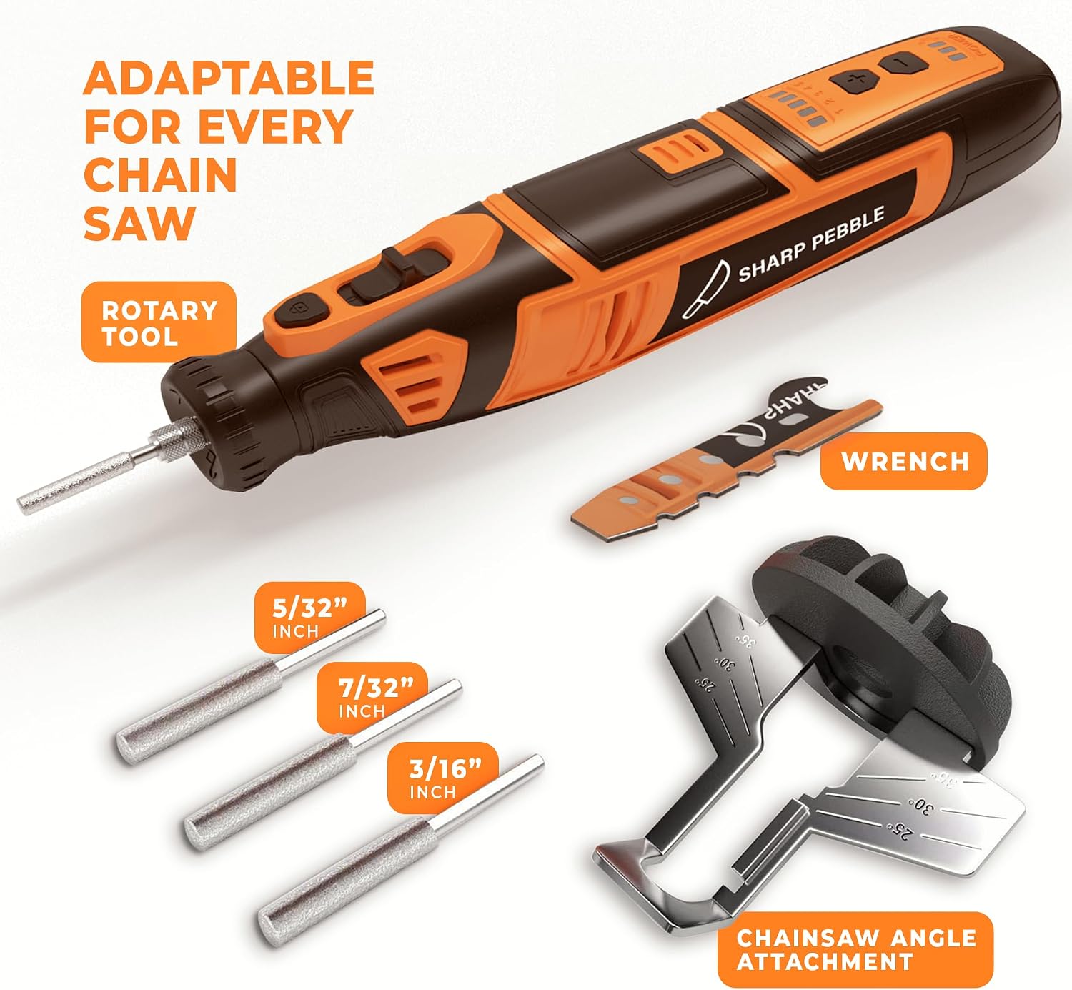 Detalle 2 de Sharp Pebble CS2023 Cordless Chainsaw Sharpener Kit with Angle Guide