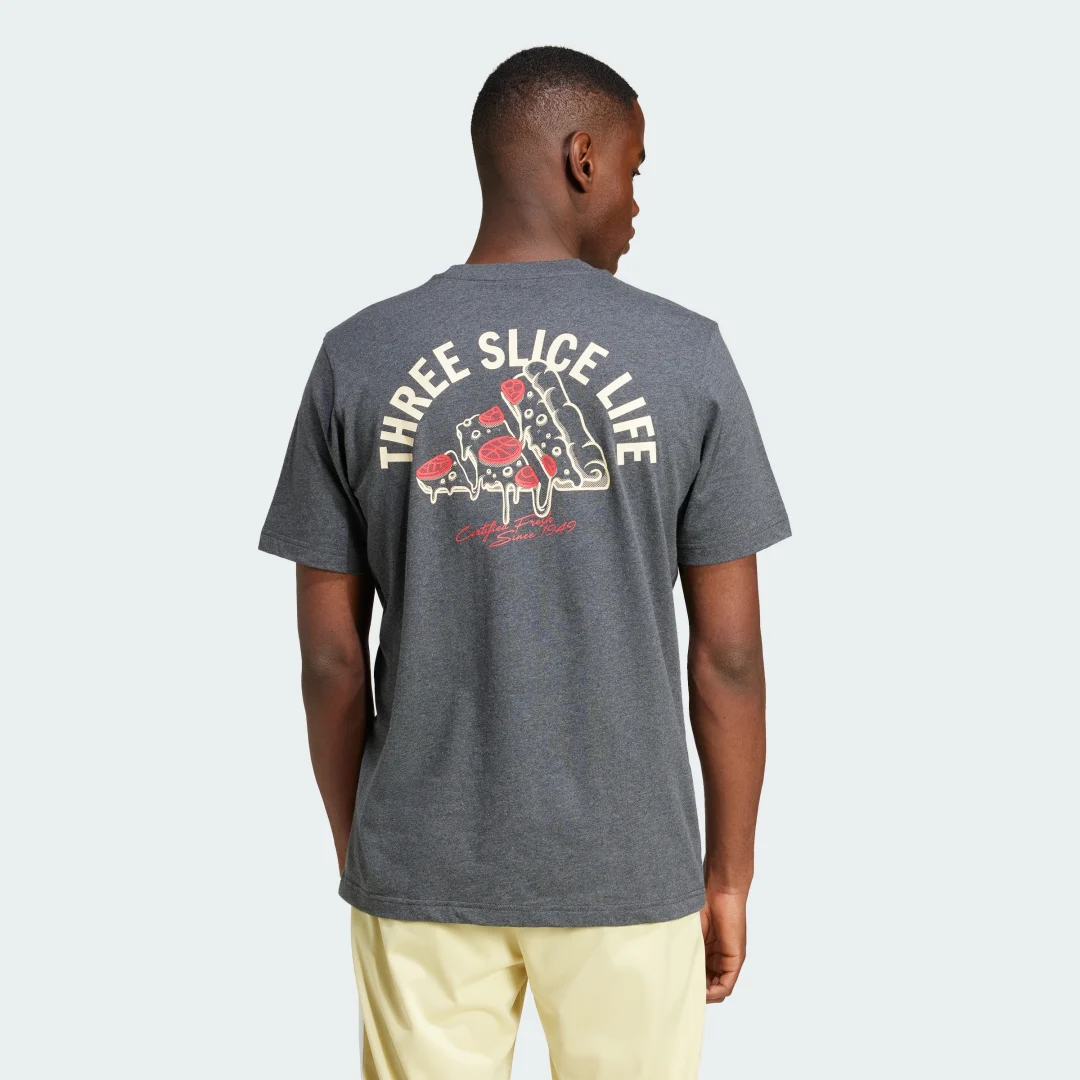 Thumbnail 1 de Adidas Camiseta Lounge Pizza Graphic Gris