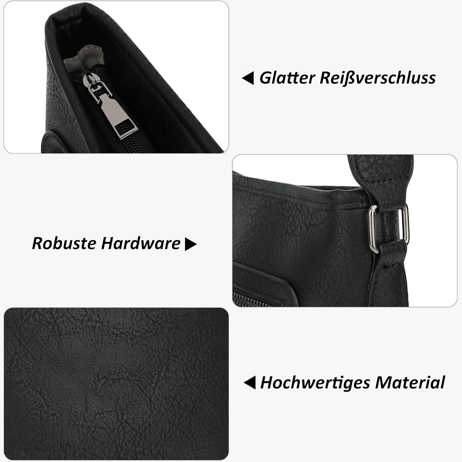 Thumbnail 6 de TANTOMI Umhängetasche Damen – leichte, verstellbare Schultertasche aus Synthetik mit farbigem Band