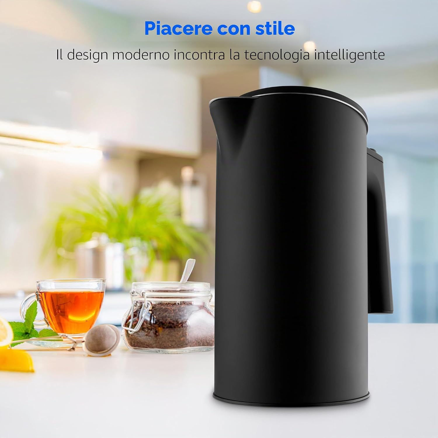 Detalle 2 de MEDION LIFE Bollitore digitale MD12106: 2200 W, 1,5 L, display LED e blocco bambini