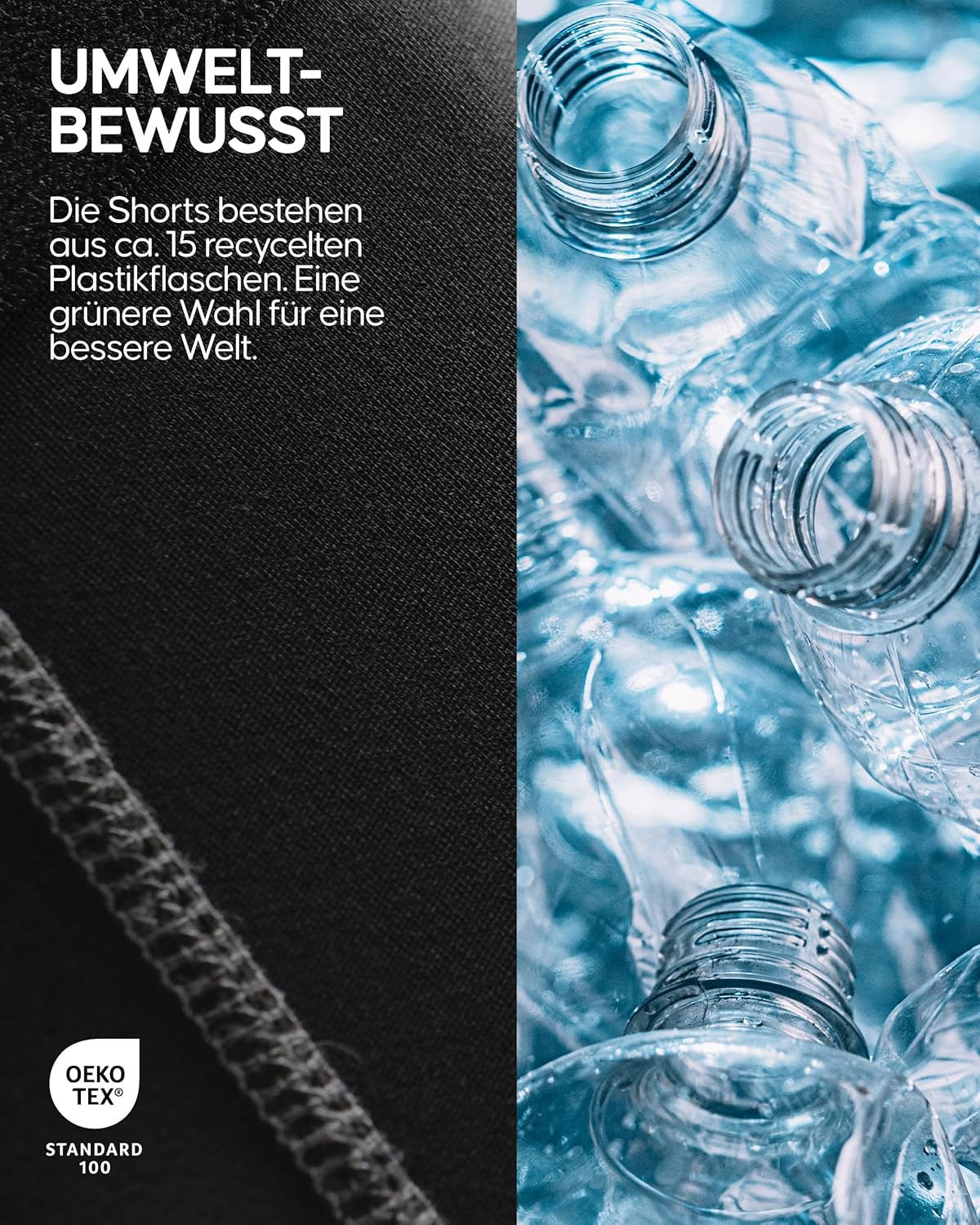 Thumbnail 3 de DANISH ENDURANCE Kompressions Shorts Herren (2er Pack) – kurze Sporthose mit Taschen