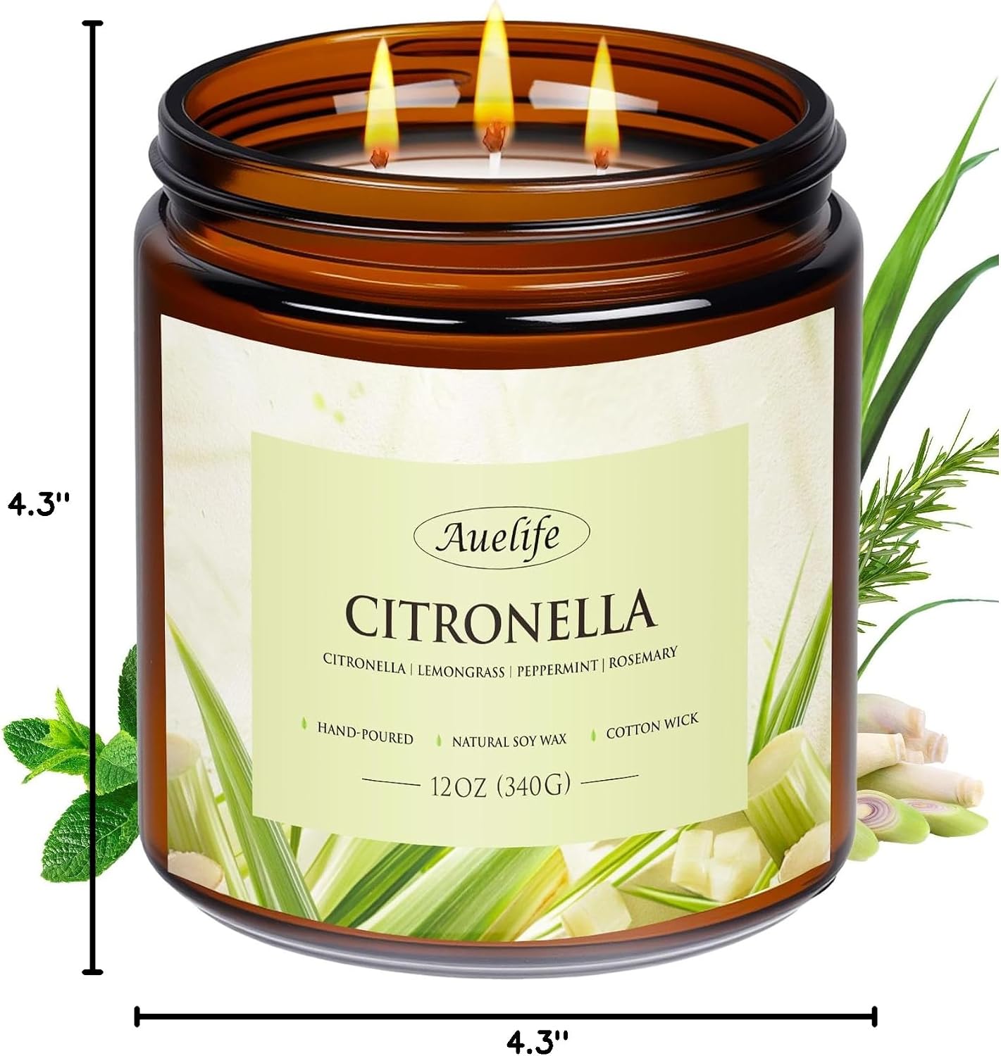 Thumbnail 6 de Auelife Citronella Candle 12 oz