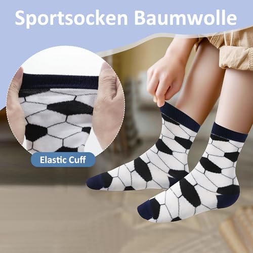 Detalle de Uizuooy Chaussettes Enfants – Chaussettes de sport coton unisexe, pack 12 paires (réf. 2873-35_38)