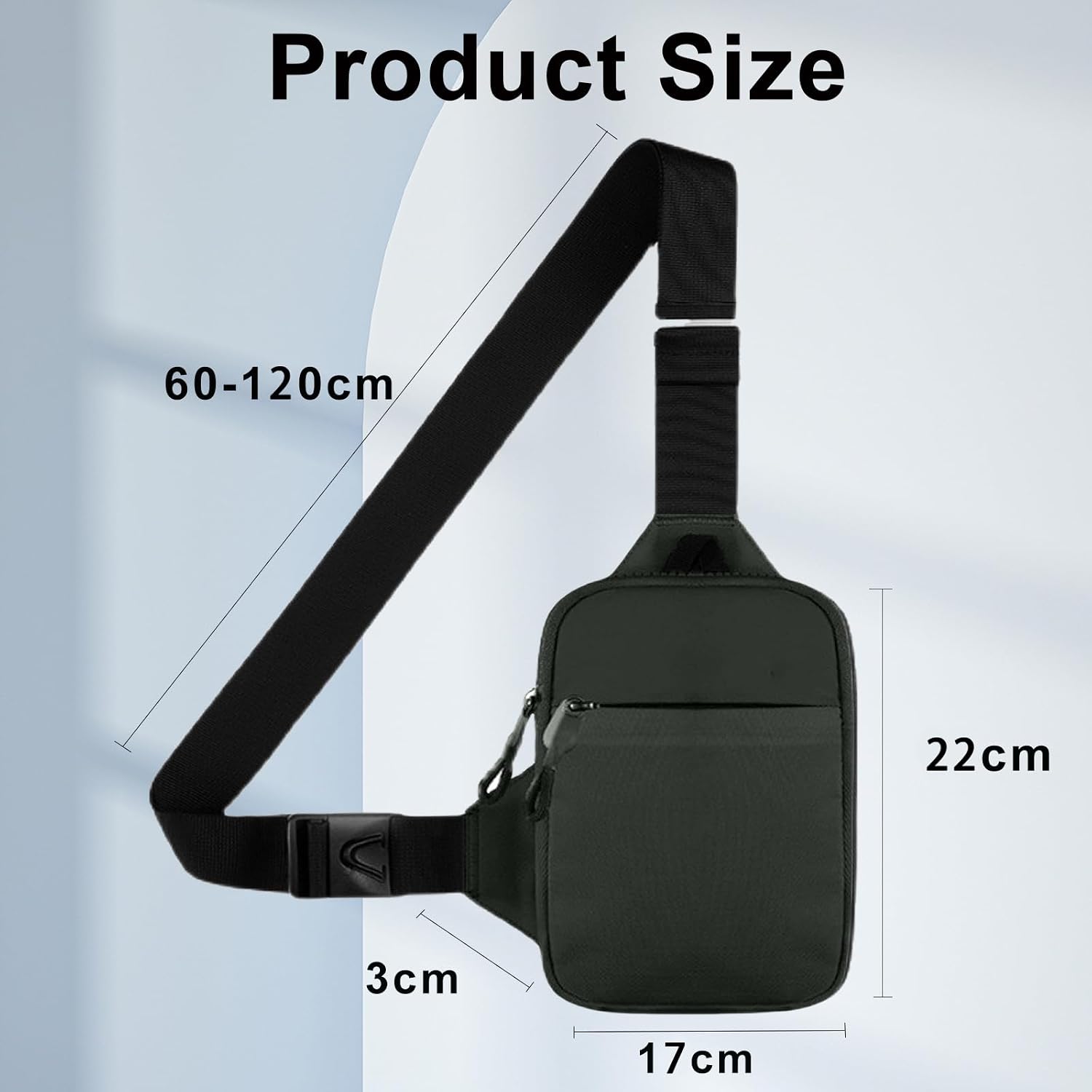 Detalle de Flintronic Sac à Bandoulière Étanche et Polyvalent – pochettes et style épuré pour l’extérieur