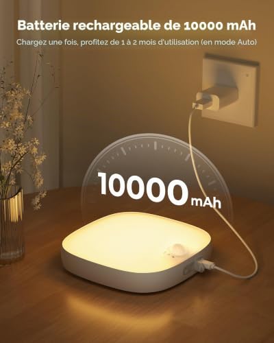Thumbnail 6 de FULEN Plafonnier LED avec Détecteur de Mouvement – IP65, Batterie 10000 mAh, RGB et Télécommande